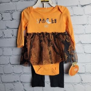 NWT Chick Pea 3-6M Spooky Cute Halloween Set